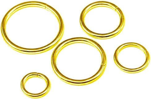 Swpeet 50Pcs 5 Sizes 3/2" 3/4" 1" 3/5" 5/4" Multi-Purpose Metal O Ring Metal Rings for Belts Hardware Bags Keychain Hand DIY in Saudi Arabia