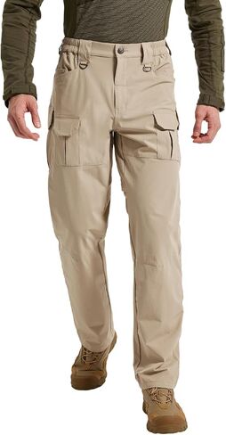 Men's Quick Dry Cargo Pants Water Resistant Tactical Pants Lightweight Stretch Outdoor Work Hiking Pants in Kuwait