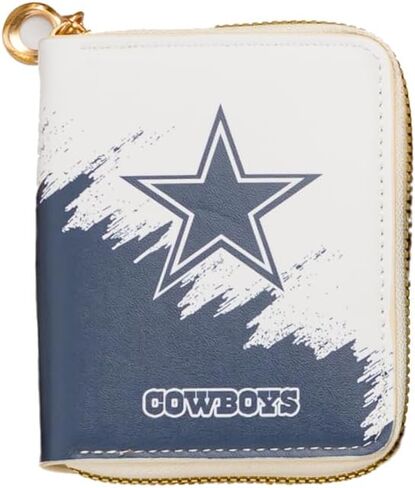 For Cowboys Keychain Wallet, Credit Card Wallet, Zipper Card Holder for Men and Women, Zip Wallet Leather Bifold Wallet Ultra Slim RFID Blocking Zipper Credit Card Holder Compact Small Wallet in Saudi Arabia