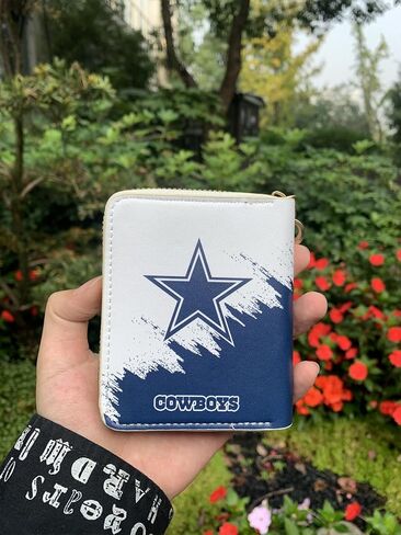 For Cowboys Keychain Wallet, Credit Card Wallet, Zipper Card Holder for Men and Women, Zip Wallet Leather Bifold Wallet Ultra Slim RFID Blocking Zipper Credit Card Holder Compact Small Wallet in Saudi Arabia