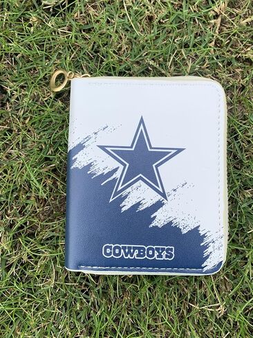 For Cowboys Keychain Wallet, Credit Card Wallet, Zipper Card Holder for Men and Women, Zip Wallet Leather Bifold Wallet Ultra Slim RFID Blocking Zipper Credit Card Holder Compact Small Wallet in Saudi Arabia