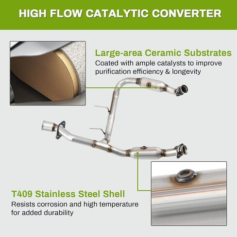 AUTOSAVER88 Catalytic Converter Compatible with 1996-2000 Jeep Cherokee 2.5L/4.0L | 1996-1998 Grand Cherokee 4.0L/5.2L | 1998 Grand Cherokee 5.9L Direct-Fit (EPA Compliant) in Kuwait