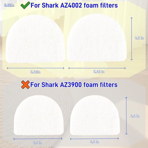 فلتر بديل من الرغوة واللباد متوافق مع مكنسة Shark Detect Pro Max المستقيمة AZ4000 AZ4002 AZ4000C-6 PACK من الرغوة واللباد in Kuwait