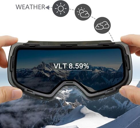 ZIONOR X4 Ski Goggles Magnetic Lens - Snowboard Goggles for Men Women Adult - Snow Goggles Anti-fog UV Protection in Saudi Arabia
