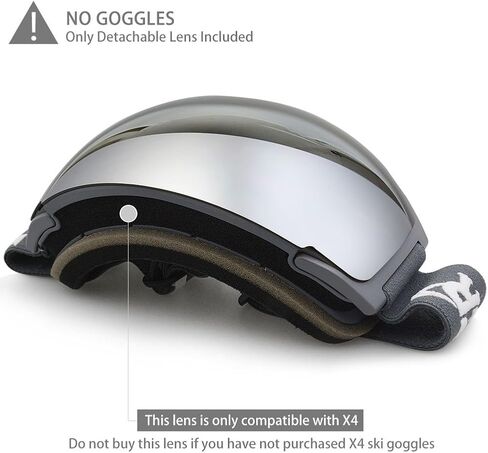 ZIONOR X4 Ski Goggles Magnetic Lens - Snowboard Goggles for Men Women Adult - Snow Goggles Anti-fog UV Protection in Saudi Arabia
