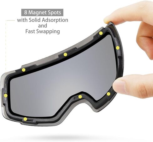 ZIONOR X4 Ski Goggles Magnetic Lens - Snowboard Goggles for Men Women Adult - Snow Goggles Anti-fog UV Protection in Saudi Arabia