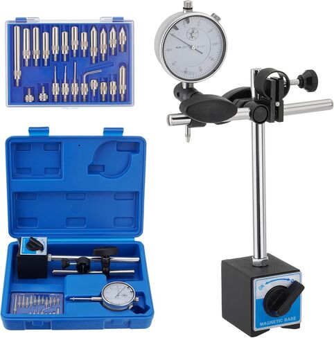 مؤشر الاتصال الهاتفي مع حامل قاعدة مغناطيسية، مؤشر اختبار الاتصال الهاتفي القابل للتعديل، مقياس الاتصال الهاتفي الاحترافي ذو الذراع الطويلة 0.01 مم / 0.001 بوصة in Kuwait