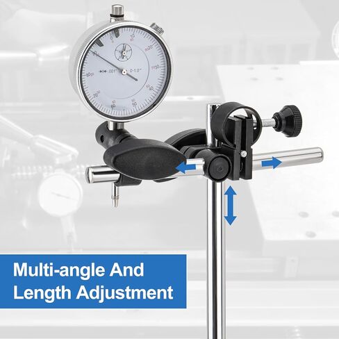 مؤشر الاتصال الهاتفي مع حامل قاعدة مغناطيسية، مؤشر اختبار الاتصال الهاتفي القابل للتعديل، مقياس الاتصال الهاتفي الاحترافي ذو الذراع الطويلة 0.01 مم / 0.001 بوصة in Kuwait