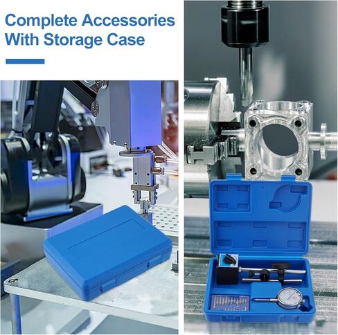 مؤشر الاتصال الهاتفي مع حامل قاعدة مغناطيسية، مؤشر اختبار الاتصال الهاتفي القابل للتعديل، مقياس الاتصال الهاتفي الاحترافي ذو الذراع الطويلة 0.01 مم / 0.001 بوصة in Kuwait