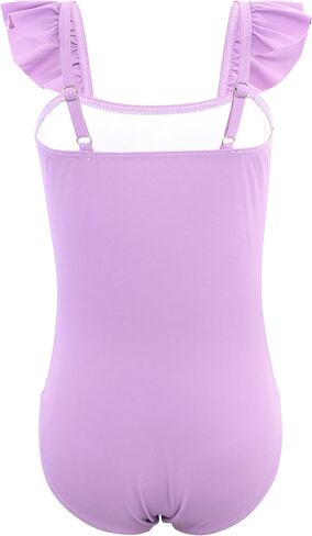 DAXIANG Girls One Piece Ruffle Strap Swimsuit Quick Dry Mermaid Swimwear Beach Sport Bathing Suit for Toddler Kids 4-11 Years in Saudi Arabia