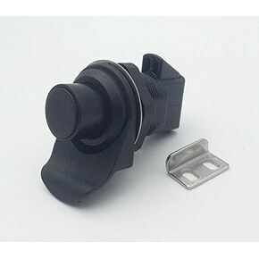 Push Button Latch for Marine Boat Tool Box, Glovebox, Radio Box, Electronic Box,Replace Soutcho 93-304 Series, 0.00"-0.41" Door Panel (Non-Locking, 1 Pack)