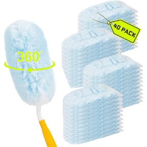 40 Count Disposable Dusters Refills Multi Surface 360 Heavy Duty Duster Refills Compatible with Most Duster Refills (40)