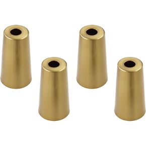 4PCS Metal Chair Leg Cap, TTZEZE Furniture Leg Bottom Covers Chair Feet Tips Round Floor Protector Caps Decorative Deluxe Hardware for Table Sofa Cabinet Dresser Closet Wardrobe Legs Φ25*Φ33*H60