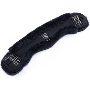 Horse Moon Girth Special Anatomical Concave, Made of Real Sheepskin, Helps Prevent Gall sores chafes