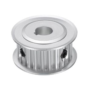 uxcell 5M-25T-1/2B Timing Belt Pulley 1/2" Bore, 25 Teeth Aluminum Alloy Synchronous Wheel with Keyway, Pitch 5mm Tooth for 15mm Width Belt