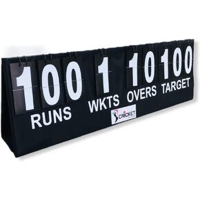 Cricket Scoreboard Portable Black Easy-Flip Scoreboard for Cricket Multi-Surface Placement