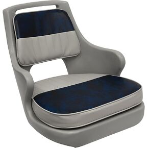 Wise 8WD015-3-660 Standard Compact Pilot Chair with Cushions and Mounting Plate, Grey/Navy