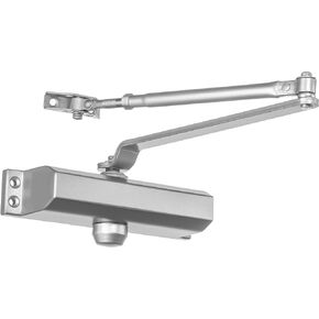 Dynasty Door Closer, Commercial Grade Size 2 Spring, Hydraulic Automatic Series 2000 Door Closer Sprayed Aluminum