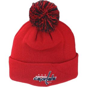 ZHATS Standard Washington Capitals NHL Officially Licensed Beanie Pom Icon Team Color, One Size