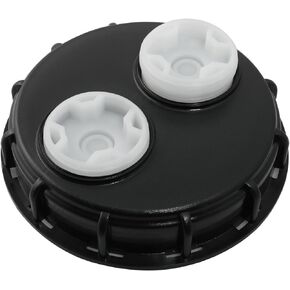 Maxmoral 1 set Medium Bulk Container Carrying Lid With Gasket White Fine Threaded Plug 6.5 inch Water Tank Lid With Double Vent For Chemical Food Industrial Storage Liquid Storage Transportation