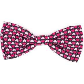 The Worthy Dog Heartthrob Bow Tie Adjustable Collar Attachment Accessory for Dogs Cats Pets - Small, Black