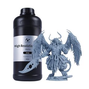 NOVA3D 8K High Precision 3D Printer Resin 1KG Matte 3D Printing Resin Low Shrinkage & Low Odor 405nm Rapid LCD UV-Curing Photopolymer Resin for LCD DLP 3D Printer Grey 1000G