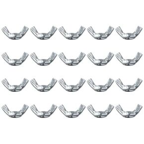 20Pcs Silver M6 Wing Nuts Stainless Steel 304 Fasteners Parts Screws Hand Twist Tighten Ear Butterfly Nut,Acorn Nuts