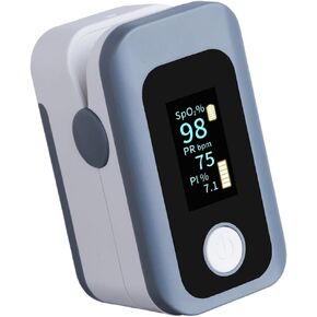 Pulse Oximeter Oxygen Monitor Fingertip Blood Oxygen Monitor Pulse Ox with OLED Display for SpO2,Heart Rate,PI