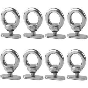 Kayak Track Mount Tie Down Eyelets, 316 Stainless Steel Eye Bolt M6 Kayak Rail Track Mount Accessories for Kayak Canoe Boat Bungee Cord or Ropes, NO Track