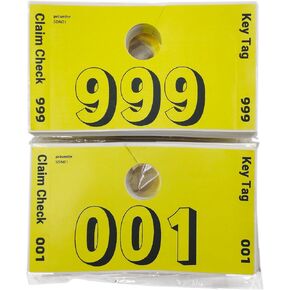 prismite car Service Tags, 000-999 Service Dispatch Numbers Hang Tags, Key Tags Included
