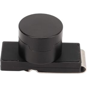 Magnetic Billiard Pool Chalk Holder, Round Shaped Cue Chalk Box with Aluminum Belt Clip for Billiards Snooker