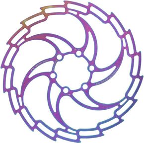 Bike Disc Brake, Bicycle Brake Cooling Disc Rotor Stainless Steel Electroplating Color Dazzling Bike Hollow Disc Brakeors Accessory(160mm)