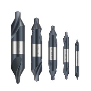 Center Countersink Drill Bit Set, TiAlN CoatingCobalt HSS.Co Centering Drill Bit for Stainless Steel, Carbon Steel, Alloy Steel, Cast Iron, Copper, Other Hard Metals, Metric 1-5mm (5pcs)