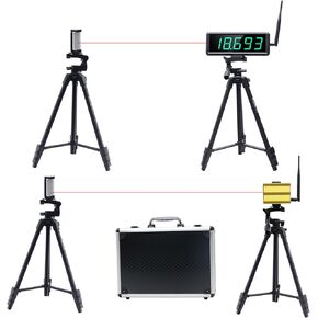 YZ Laser Timer for Sprints, Laser Sprint Timer System, Race Clock Running Timer Stopwatch, Lap/Speed Training/Track Field/Football(High Stand)