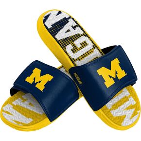 Michigan Wolverines NCAA Mens Gradient Wordmark Gel Slide - M