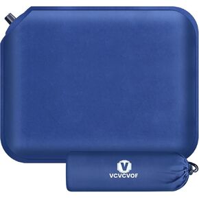 2 Inch Thick Inflatable Seat Cushion ，Stadium Seat，Self-Inflating Memory Foam Seat Cushion for Stadium Camping，Waterproof & Portable for Hiking, Campin (Army Blue)