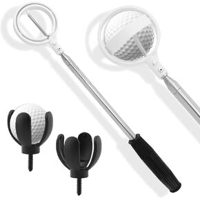 Golf Ball Retriever, Golf Ball Retriever Telescopic for Water with Spring Release-Ready Head, Ball Retriever Tool Golf, Stainless Steel Ball Retriever Tool Golf Accessories ﻿