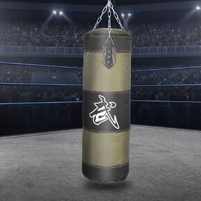 BORDSTRACT Punching Bag, Empty Hanging Punching Bag, Unfilled Heavy Boxing Bag, for Kickboxing, Muay Thai, Boxing, Martial Trainging, Adult, Teens, Kids, 2 Colors, 4 Sizes(80CM-Green)