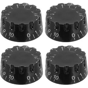 MECCANIXITY 4pcs Electric Guitar Knobs Green Speed Volume Tone Control Knob 1.03x0.45 inch Guitar Adjust Knobs Caps for Electric Guitar Parts Replacement (Grenn-White Word)