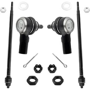 4Pcs Front Suspension Kit Inner and Outer Tie Rod Ends Set Fit For Acura EL 2001-2005, For Honda Civic 2001 2002 2003 2004 2005 1.7L L4 Sedan Coupe Replace# ES3581 EV469