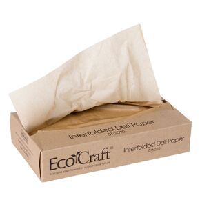 4 Set Bagcraft Papercon 016010 10 3/4" x 10" EcoCraft Interfolded Dry Wax Deli Paper
