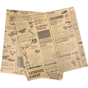 SHOWERORO 50Sheets Burger Wrapping Paper Exquisite Creative Plate Paper for Hamburgers for Food Service Picnics and Takeout