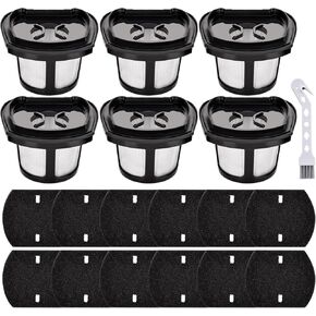 2579 2390A Vacuum Filter Replacement for Bissell Pet Hair Eraser Hand 2390 2389 23903 AutoMate 2284W Lithium Ion Cordless Hand Vacuum, Parts # 1614212 1614203 1614204, 6 Mesh Filters 12 Foam Filters in Kuwait