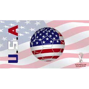 Sport N Care Qatar 2022 Soccer USA Flag and Micro Fiber Towel (Two in One) FIFA Futbol Made in USA.