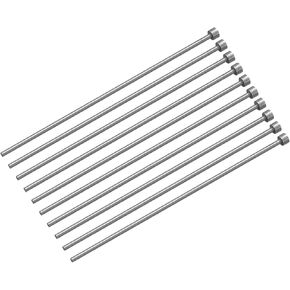 uxcell 10Pcs Straight Ejector Pins, 2.5mm (0.1") Dia. SKD61 Round Tip Punch 150mm (6") Long for Mechanical Maintenance