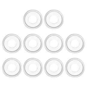PATIKIL 20pcs Tri Clamps Gasket, 50.5mm OD 22.9mm ID Sanitary TC Tri Clamps Gasket Tri Pipe Silicone Ferrule Washers Tube Fittings O Ring Seal Gaskets for Dairy Brewing Winery Equipment
