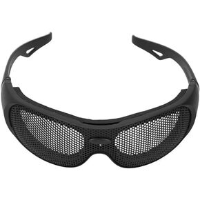 Wire Mesh Safety Glasses, Uv400 Solid Safety Goggles Breathable Shock Resistant Iron Mesh Patterned Wind Sand Impact Resistant Glasses Goggles for Military Cs Outdoor Game Fans Activity