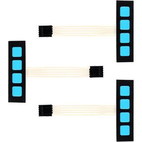 3Pcs 1x4 Matrix Membrane Switch 68.9*10.7mm 4 Keys Switch Control Keyboard Keypad for Arduino No Word Microcontroller Extended Keyboard