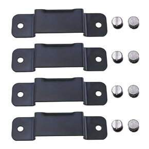 RLECS 4PCS 73.6mm Length Ferrous Metal Measuring Tape Holders Tape Measure Button Belt Tape Measure Holder Metre Gauge Tabs with Rivets Tool Kit Hardware