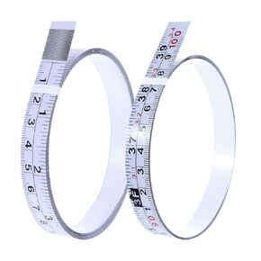 2 Packs 1/2-Inch Self-Adhesive Measuring Tape, Reading 100cm or 39-Inch Imperial and Metric Ruler Tape, Peel and Stick Tape Measure for Woodworking, Saw, Drafting Table(100CM)